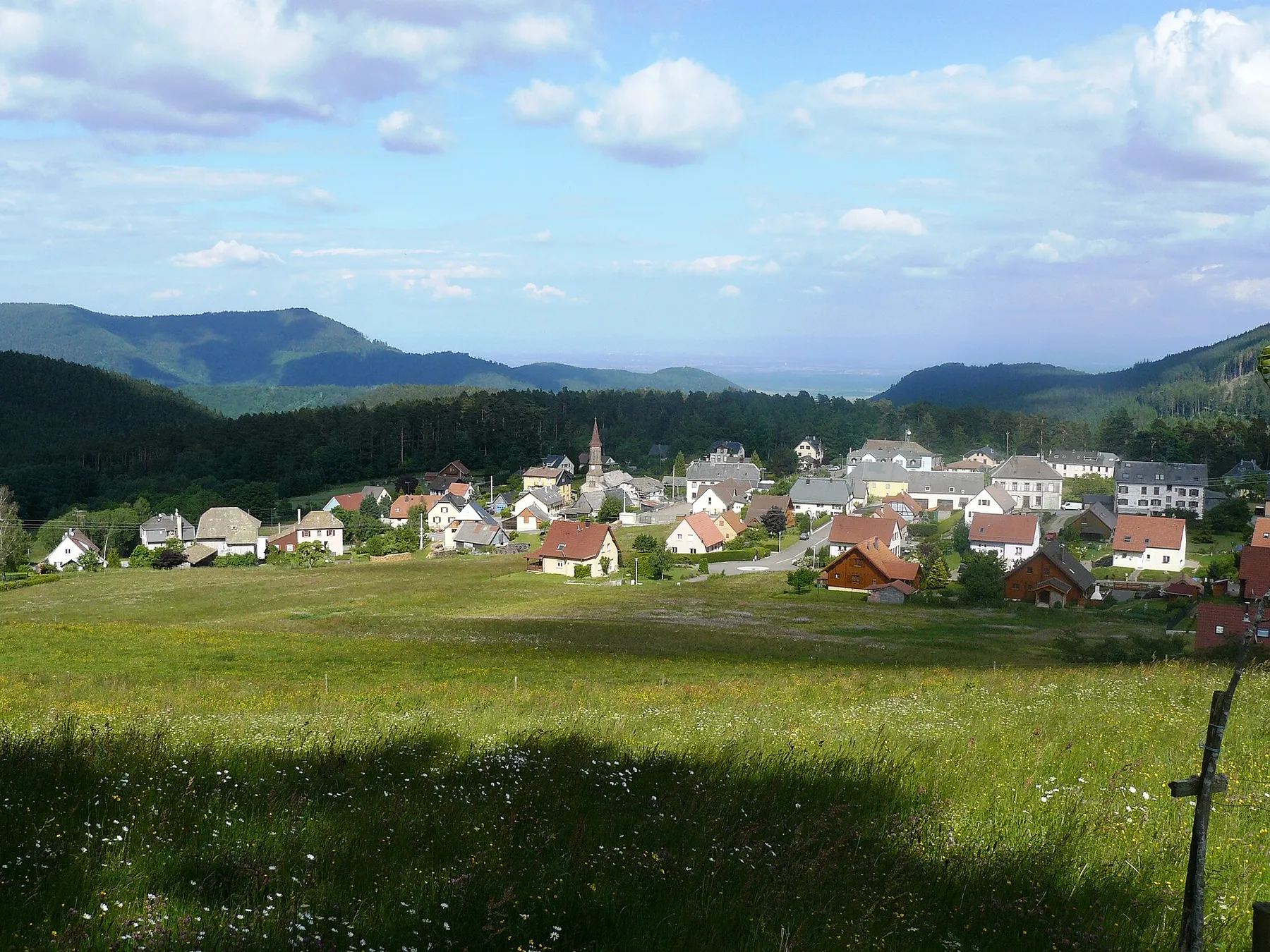 Vue sur le village d'Aubure