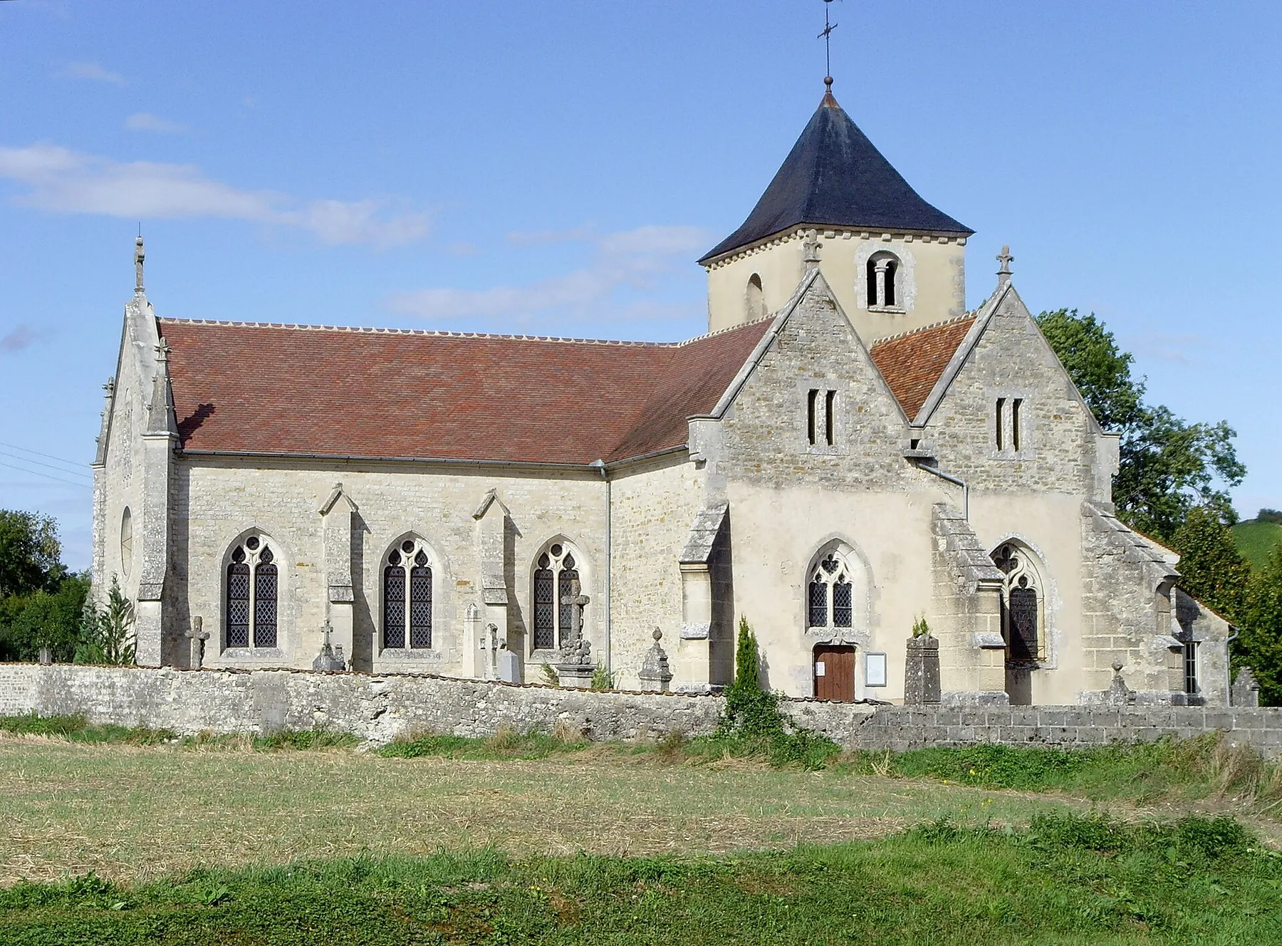 The church in Buxeuil (Aube)