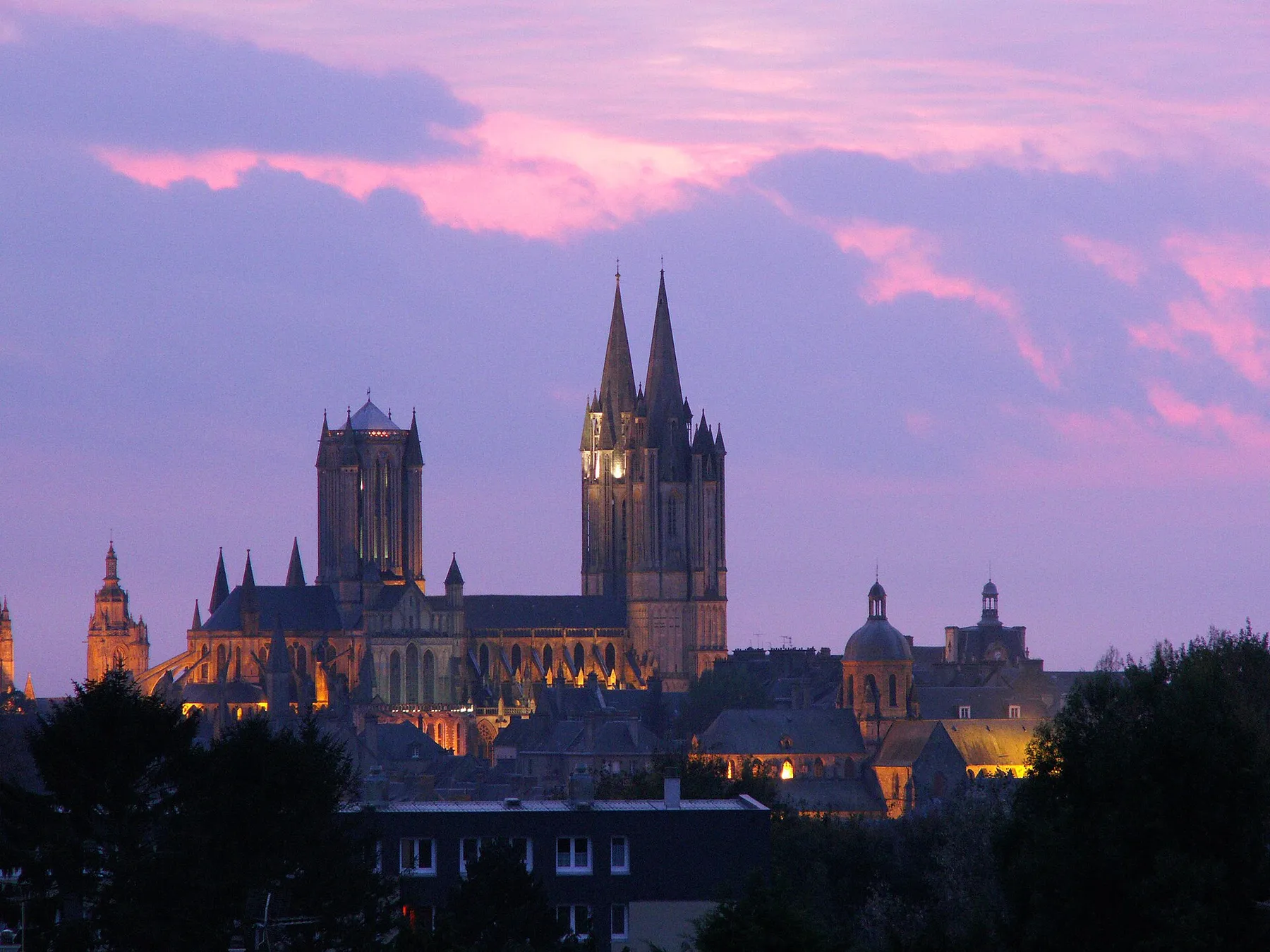 North side of Coutances and its cathedral