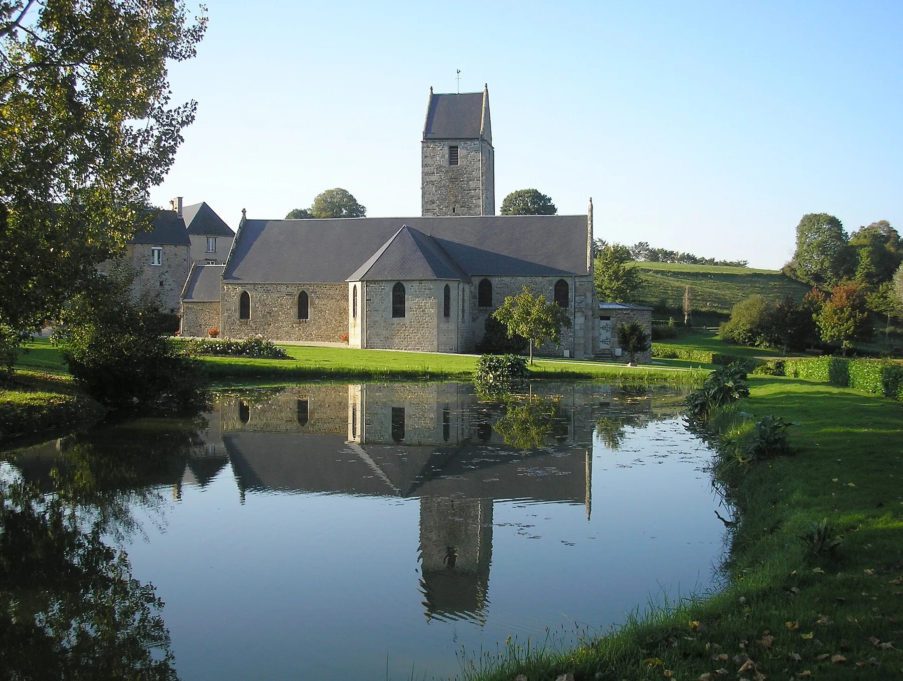 Gouvets (Normandie, France). L'église Sainte-Marthe.