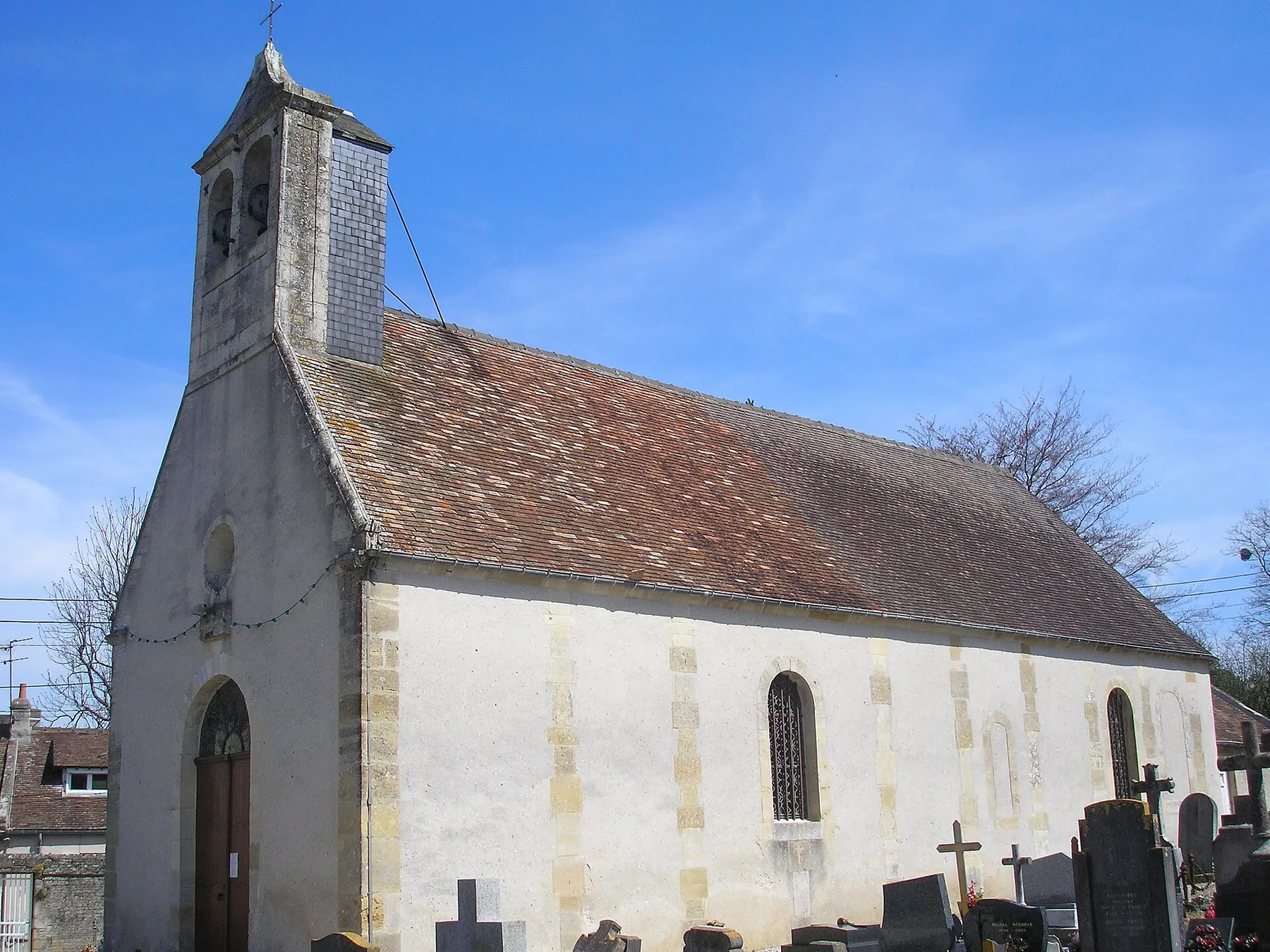 Sallenelles (Normandie, France). L'église de l'Assomption-de-Notre-Dame.