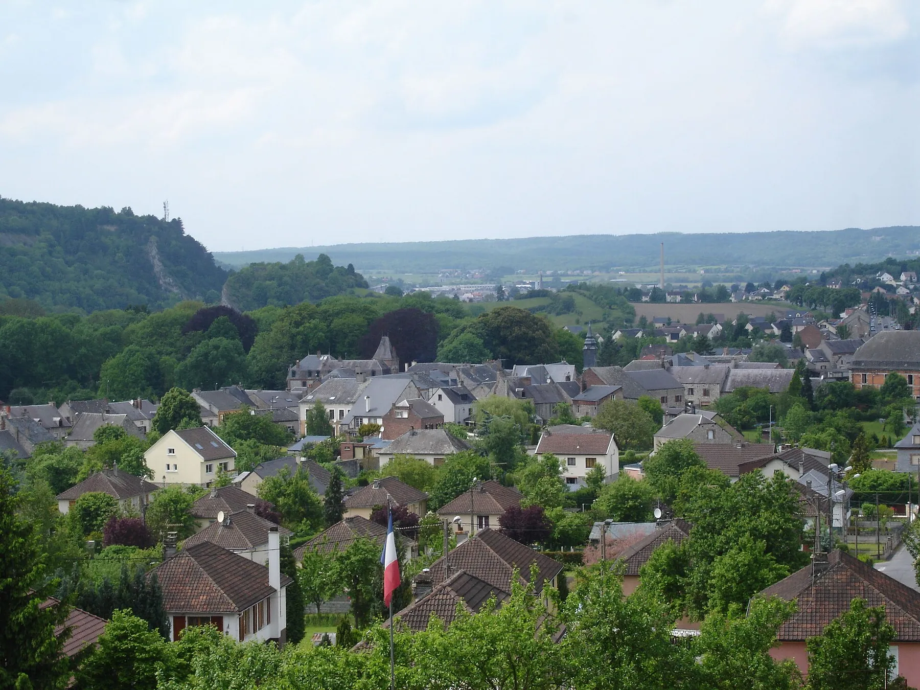 The center of the village seen from the cemetery.