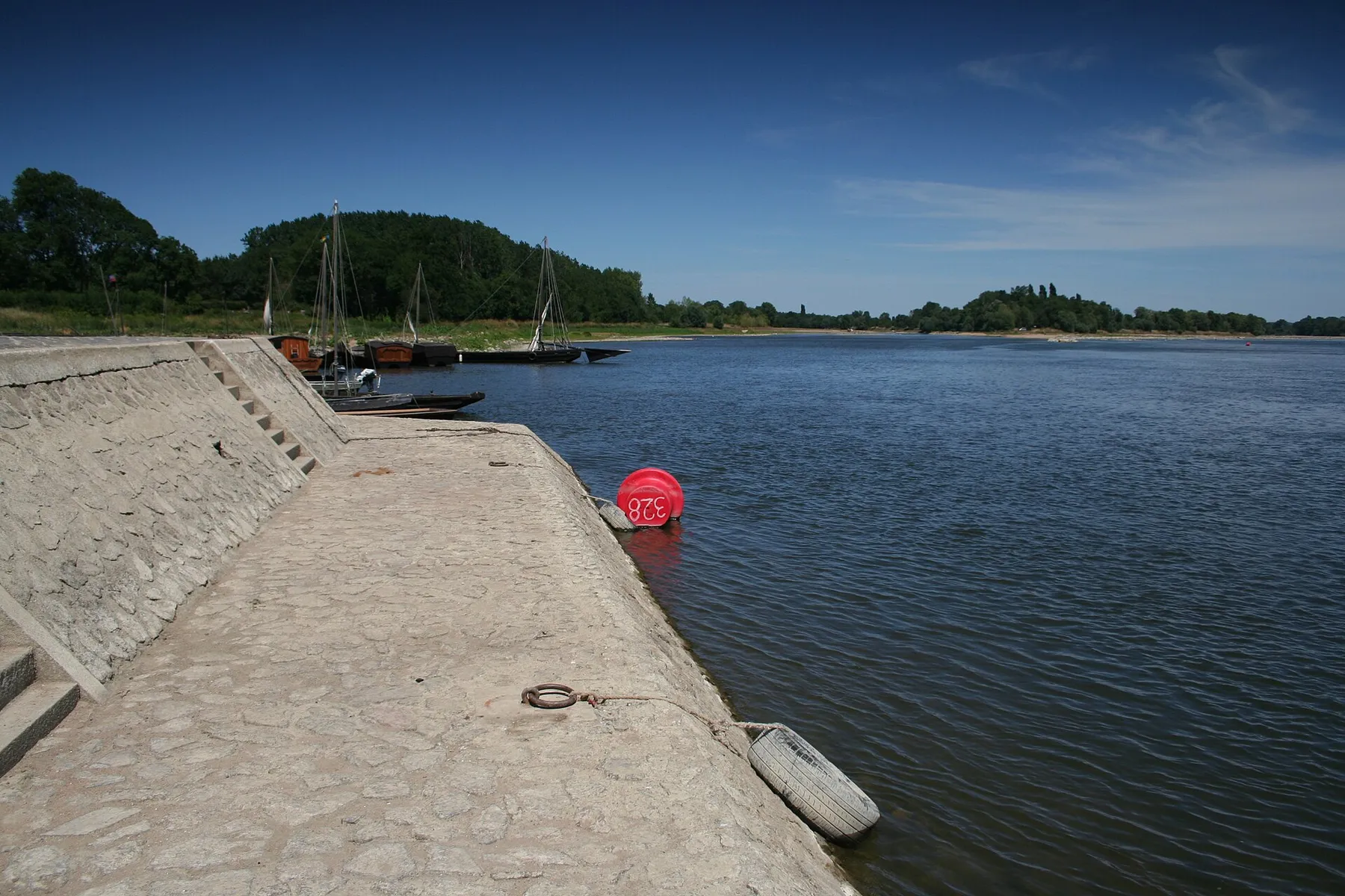 Le port de La Possonnière (Maine-et-Loire, France).