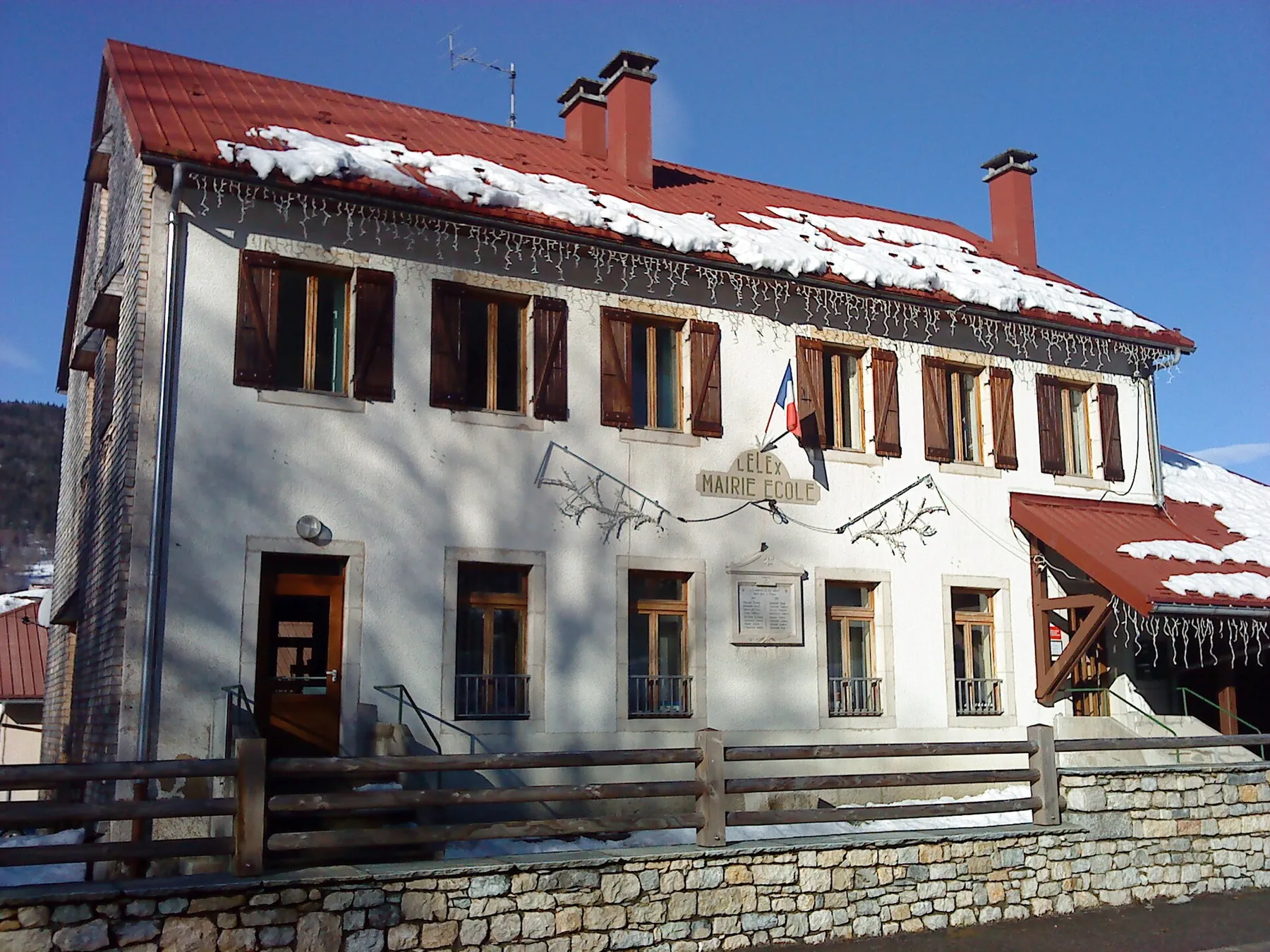 Mairie (et école) de Lélex, Ain, France.