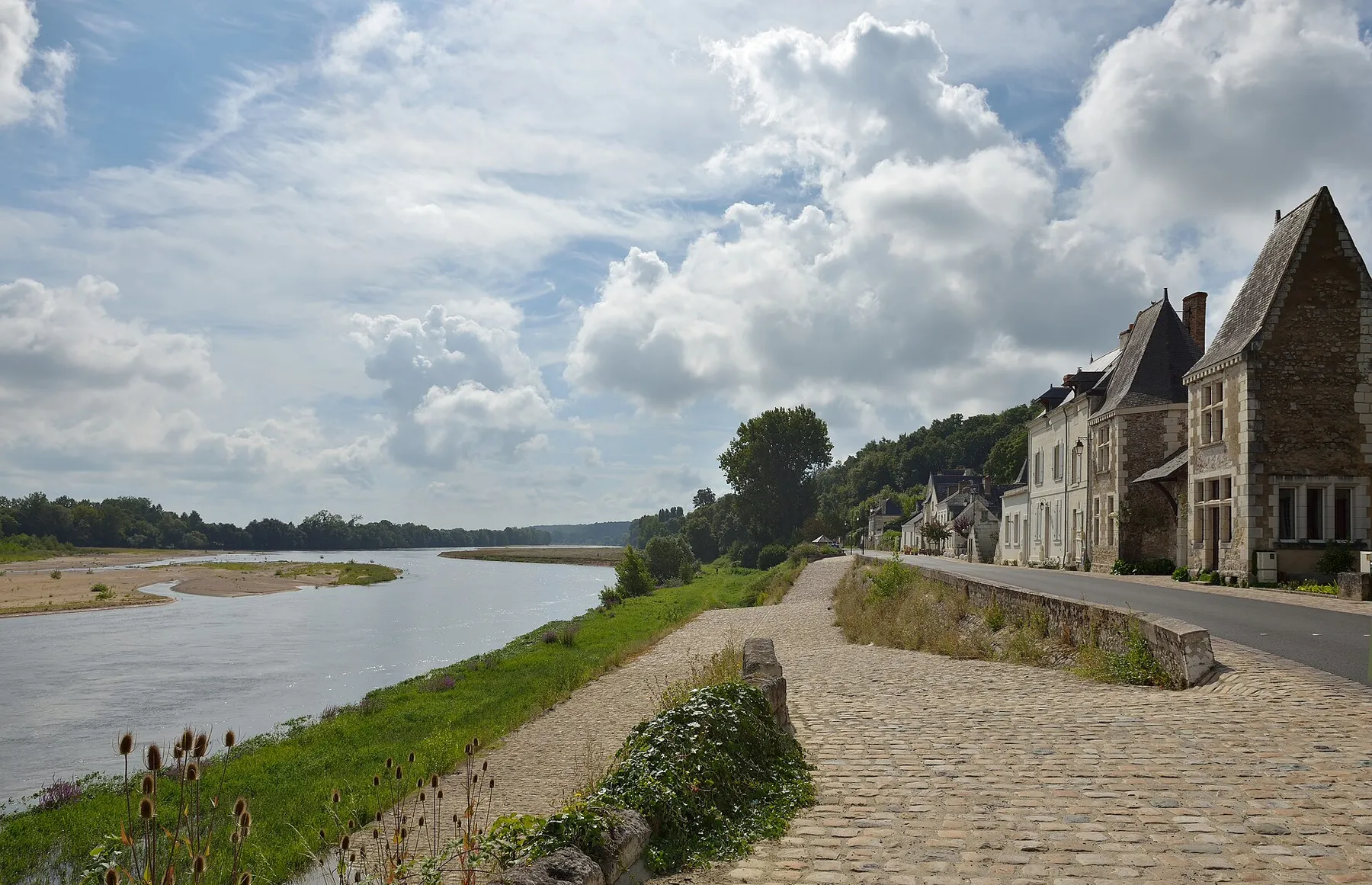 View of the Loire from Chênehutte-Trèves-Cunault in France