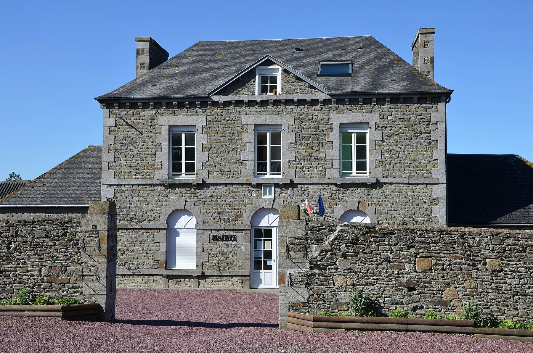 Town hall of Courtils, Manche, France