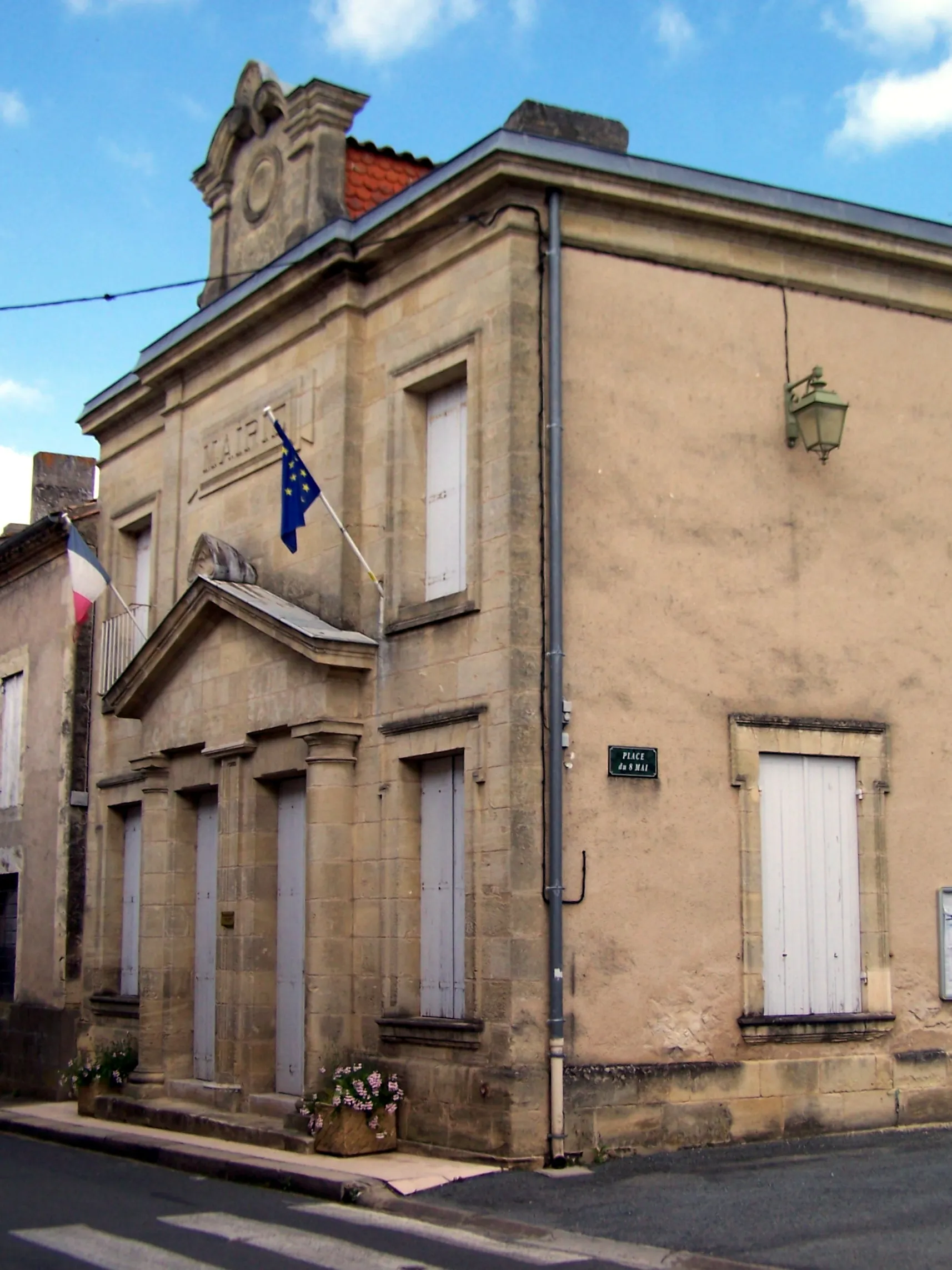Town hall of Pessac-sur-Dordogne (Gironde, France)
