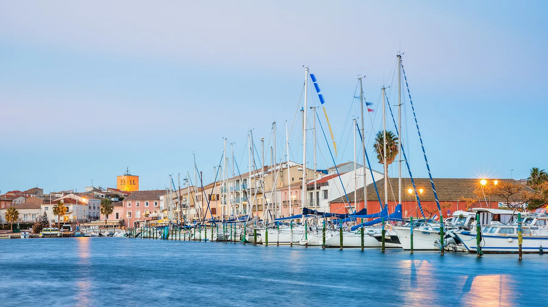A part of the harbour of Mèze in the Étang de Thau. Hérault, France.