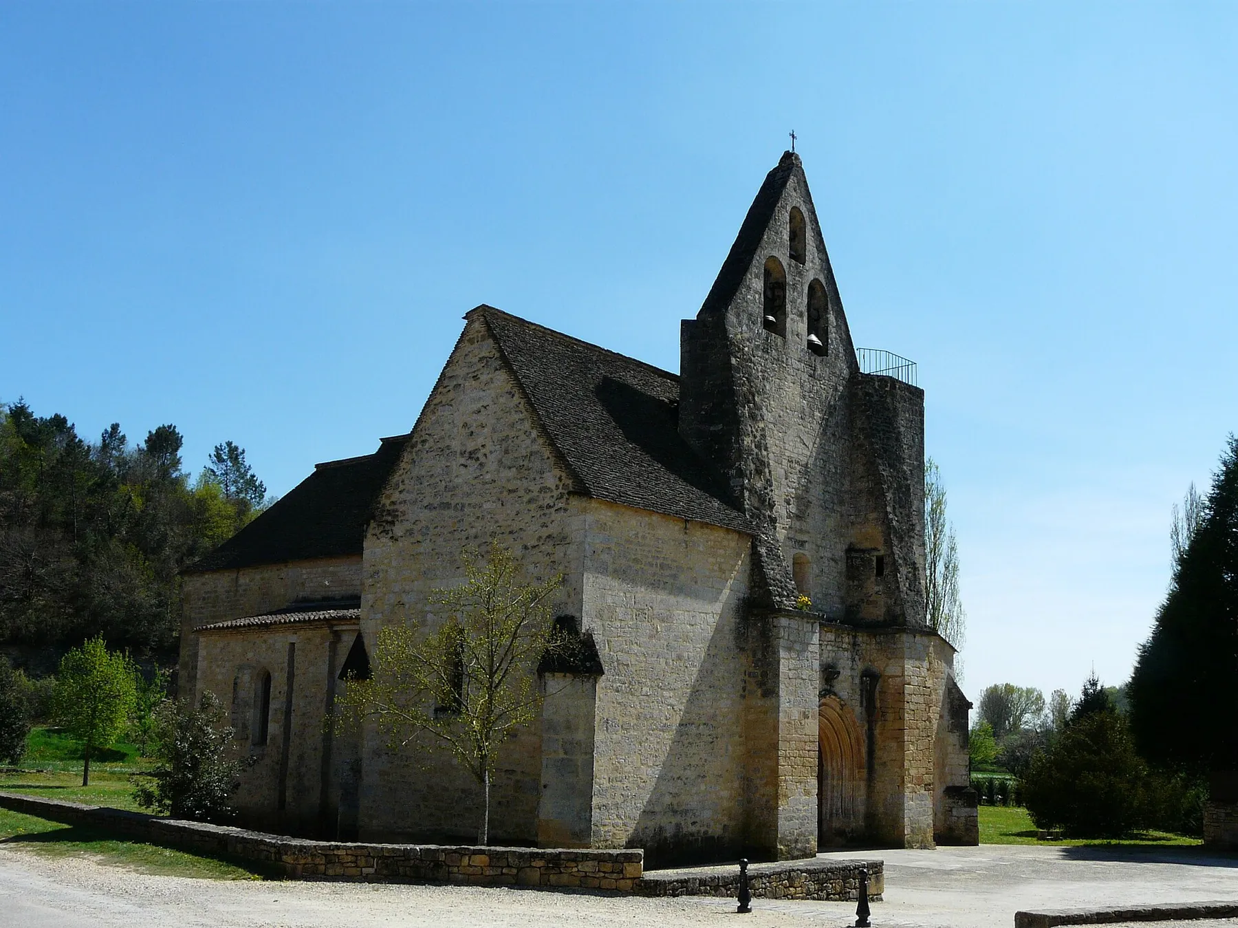 L'église vue du nord, Sainte-Nathalène, Dordogne, France