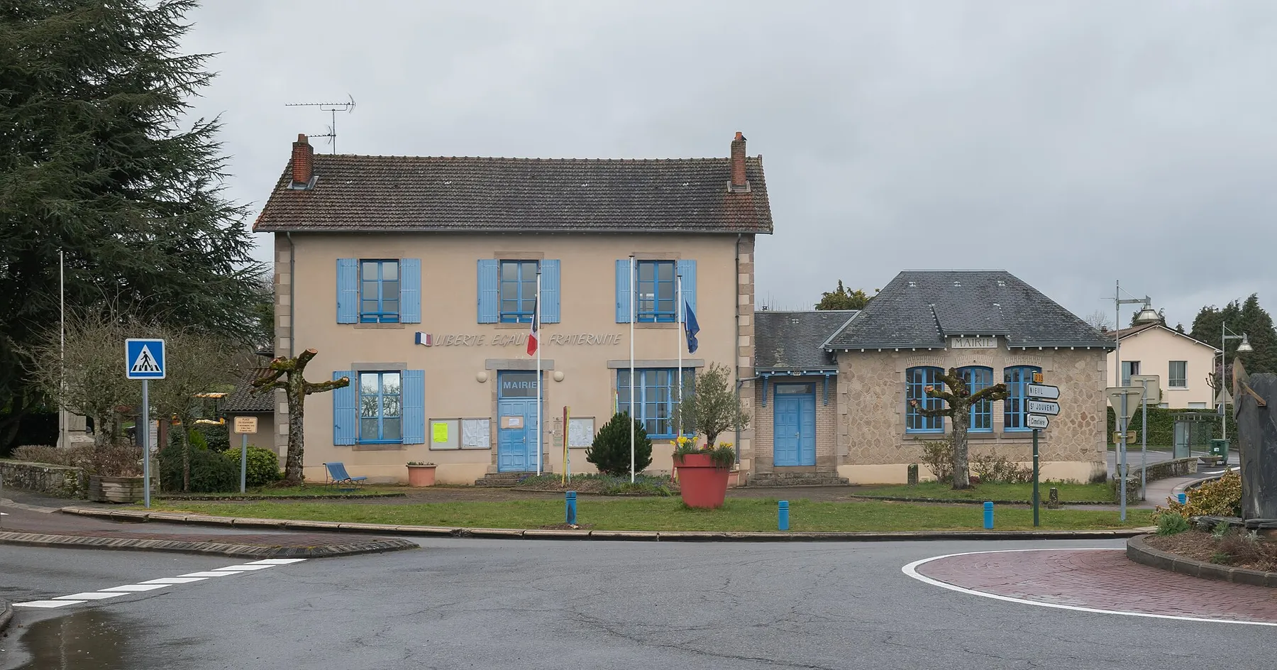 Town hall of Chaptelat, Haute-Vienne, France