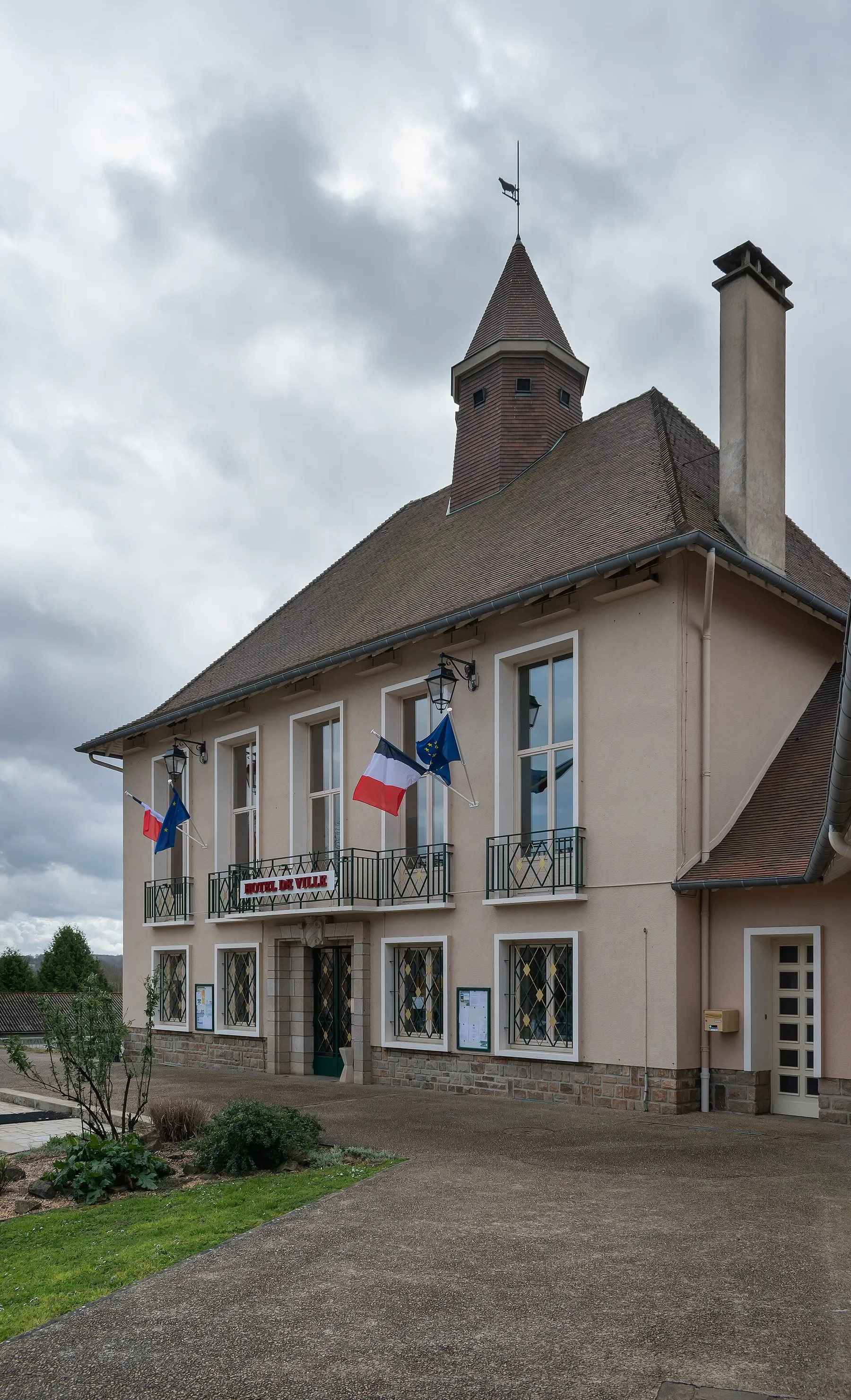 Town hall of Magnac-Laval, Haute-Vienne, France