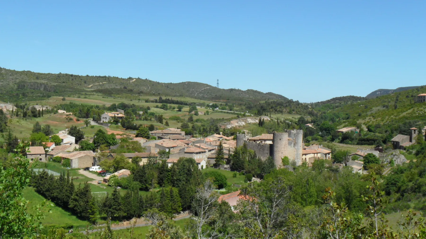 View of Villerouge-Termenes, Aude, France
